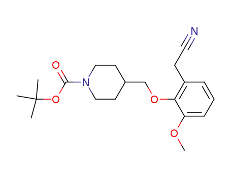 1-Piperidinecarboxylic acid,
4-[[2-(cyanomethyl)-6-methoxyphenoxy]methyl]-, 1,1-dimethylethyl ester