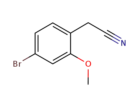Molecular Structure of 858523-37-2 ((4-Bromo-2-methoxyphenyl)acetonitrile)