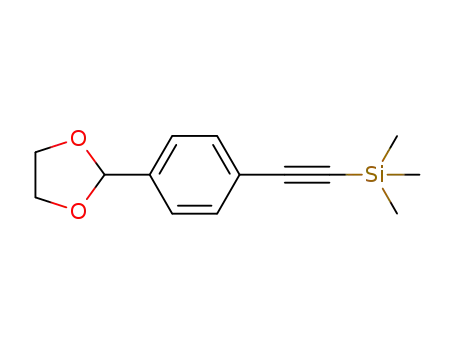 Molecular Structure of 193903-54-7 (Silane, [[4-(1,3-dioxolan-2-yl)phenyl]ethynyl]trimethyl-)