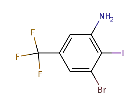 3-bromo-2-iodo-5-(trifluoromethyl)aniline