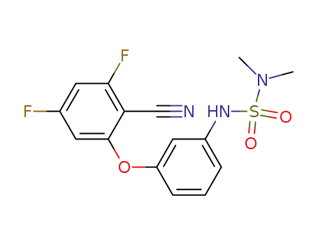 Molecular Structure of 1084333-31-2 (N'-[3-(2-cyano-3,5-difluorophenoxy)phenyl]-N,N-dimethyl-sulfamide)