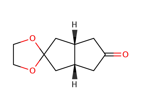 Molecular Structure of 51716-62-2 (Spiro[1,3-dioxolane-2,2'(1'H)-pentalen]-5'(3'H)-one, tetrahydro-, (3'aR,6'aS)-rel-)