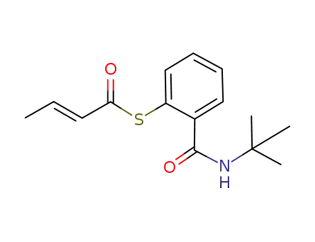 (E)-S-2-(tert-butylcarbamoyl)phenyl but-2-enethioate