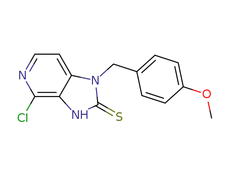 Molecular Structure of 1012059-49-2 (2H-IMidazo[4,5-c]pyridine-2-thione, 4-chloro-1,3-dihydro-1-[(4-Methoxyphenyl)Methyl]-)