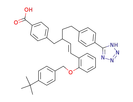 4-((3E)-4-{2-[(4-tert-butylbenzyl)oxy]phenyl}-2-{2-[4-(1H-tetrazol-5-yl)phenyl]ethyl}but-3-en-1-yl)benzoic acid