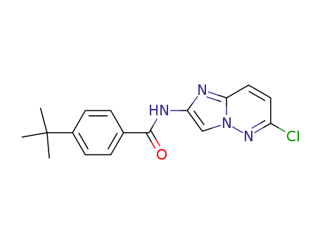 Molecular Structure of 1005776-70-4 (N-(6-chloroimidazo[1,2-b]pyridazin-2-yl)-4-(tert-butyl)benzamide)