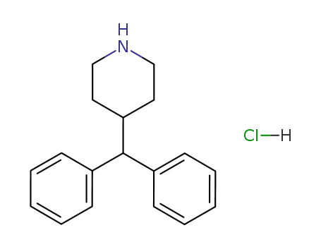 Molecular Structure of 26344-73-0 (Piperidine, 4-(diphenylmethyl)-, hydrochloride)