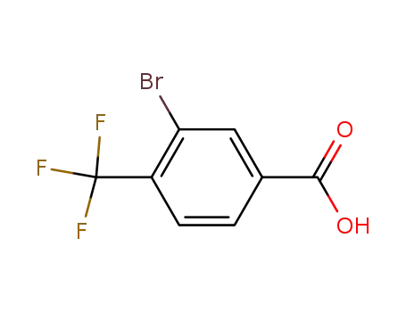 Molecular Structure of 581813-17-4 (3-Bromo-4-(trifluoromethyl)benzoic acid)