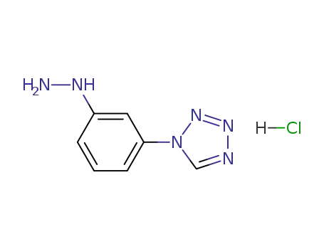 Molecular Structure of 847606-72-8 (1-(3-hydrazinylphenyl)-1H-tetrazole hydrochloride)