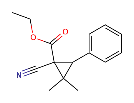 Cyclopropanecarboxylic acid, 1-cyano-2,2-dimethyl-3-phenyl-, ethyl
ester