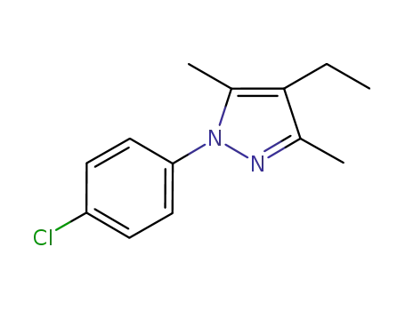 Molecular Structure of 1006613-71-3 (1-(4-chlorophenyl)-4-ethyl-3,5-dimethyl-1H-pyrazole)