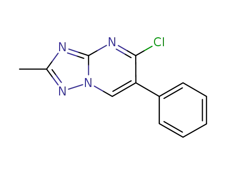 Molecular Structure of 1116117-19-1 (5-chloro-2-methyl-6-phenyl-[1,2,4]triazolo[1,5-a]pyrimidine)