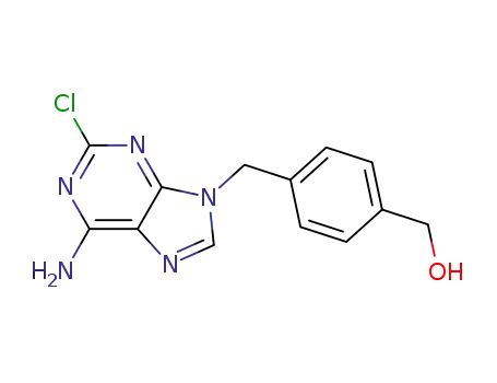 Molecular Structure of 930785-53-8 (2-chloro-9-(4-hydroxymethylbenzyl)adenine)