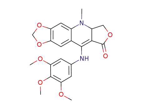 4-methyl-6,7-(methylenedioxy)-9-[(3,4,5-trimethoxyphenyl)amino]-3a,4-dihydrofuro[3,4-b]quinolin-1(3H)-one
