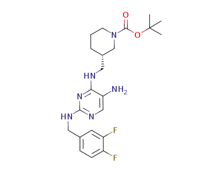 (S)-tert-butyl 3-((2-(3,4-difluorobenzylamino)-5-aminopyrimidin-4-ylamino)methyl)piperidine-1-carboxylate