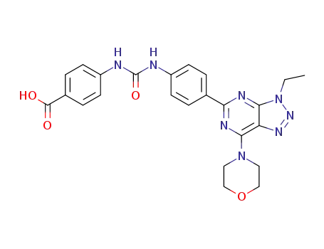 4-({[4-(3-ethyl-7-morpholin-4-yl-3H-[1,2,3]triazolo[4,5-d]pyrimidin-5-yl)phenyl]carbamoyl}amino)benzoic acid