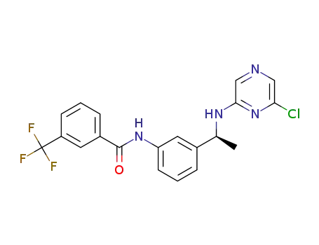 (S)-N-(3-(1-(6-chloropyrazin-2-ylamino)ethyl)phenyl)-3-(trifluoromethyl)benzamide