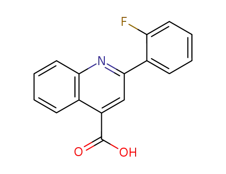 Molecular Structure of 1647-89-8 (2-(2-FLUOROPHENYL)-4-QUINOLINECARBOXYLIC ACID)