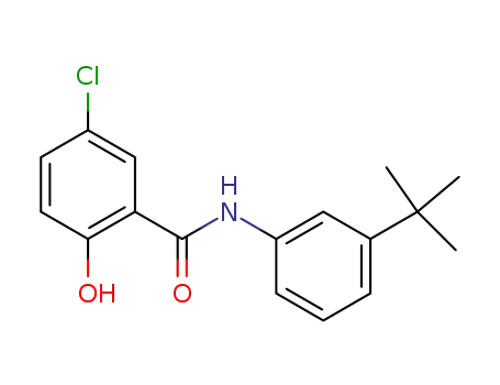 Molecular Structure of 634186-63-3 (Benzamide, 5-chloro-N-[3-(1,1-dimethylethyl)phenyl]-2-hydroxy-)