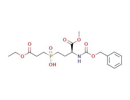 ethyl (3S)-3-[((3-(N-benzyloxycarbonyl)amino-3-methoxycarbonyl)propyl)(hydroxy)phosphinyl]propanoate