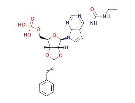 Molecular Structure of 786693-14-9 (5'-Adenylic acid,
N-[(ethylamino)carbonyl]-2',3'-O-[3-phenyl-2-propenylidene]-)
