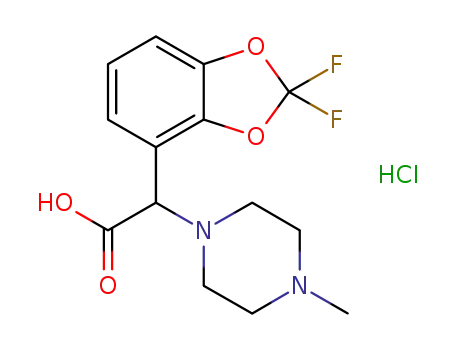 (+/-)-(2,2-difluoro-1,3-benzodioxol-4-yl)(4-methyl-1-piperazinyl)acetic acid hydrochloride