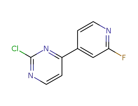 Molecular Structure of 361147-25-3 (2-CHLORO-4-(2-FLUOROPYRIDIN-4-YL)PYRIMIDINE)