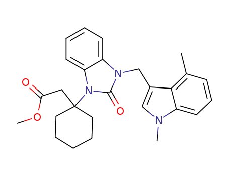 {1-[3-(1,4-dimethyl-3H-indol-3-ylmethyl)-2-oxo-2,3-dihydro-benzimidazol-1-yl]-cyclohexyl}-acetic acid methyl ester