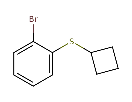 Molecular Structure of 885267-05-0 (2-Cyclobutylthio-phenyl bromide)
