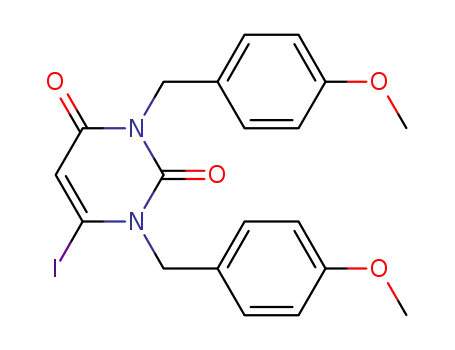 6-iodo-1,3-bis-(4-methoxy-benzyl)-1H-pyrimidine-2,4-dione