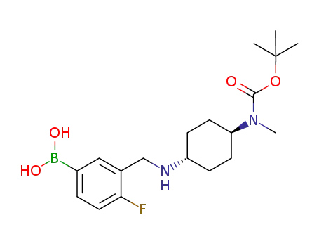 trans-3-{[4-(Boc-methyl-amino)-cyclohexylamino]-methyl}-4-fluoro-benzeneboronic acid