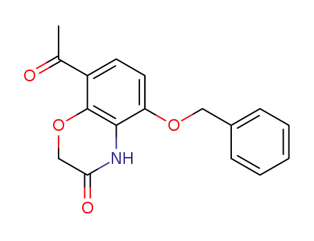 Molecular Structure of 1035229-32-3 (8-Acetyl-5-(benzyloxy)-2H-benzo[b][1,4]oxazin-3(4H)-one)