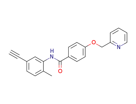 Molecular Structure of 1126367-56-3 (Benzamide,N-(5-ethynyl-2-methylphenyl)-4-(2-pyridinylmethoxy)-)