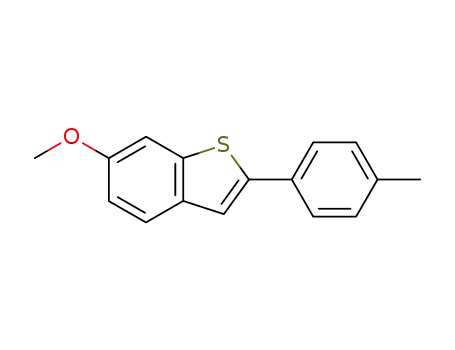 Molecular Structure of 185414-69-1 (Benzo[b]thiophene, 6-methoxy-2-(4-methylphenyl)-)