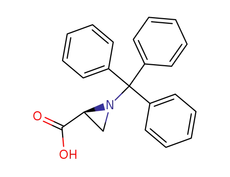 Molecular Structure of 84771-33-5 (2-Aziridinecarboxylic acid, 1-(triphenylmethyl)-, (S)-)