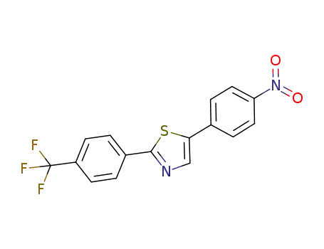 Molecular Structure of 1000029-30-0 (5-(4-nitrophenyl)-2-(4-trifluoromethylphenyl)thiazole)