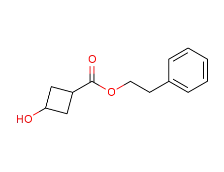 Molecular Structure of 1124175-18-3 (phenethyl 3-hydroxycyclobutanecarboxylate)