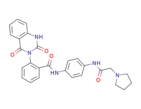 N-(4-(2-(pyrrolidin-1-yl)acetamido)phenyl)-2-(1,2-dihydro-2,4-dioxoquinazolin-3(4H)-yl)benzamide