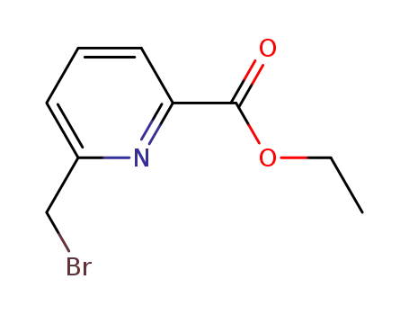 Molecular Structure of 97278-44-9 (2-Pyridinecarboxylic acid, 6-(bromomethyl)-, ethyl ester)