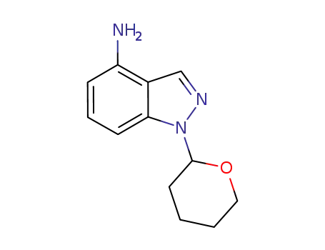 Molecular Structure of 1053655-57-4 (4-Amino-1-(tetrahydropyranyl)-1H-indazole)