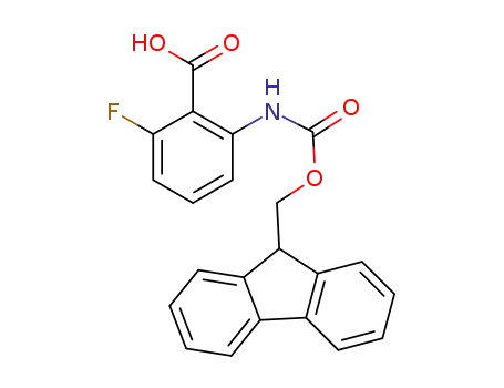 Molecular Structure of 1185296-64-3 (FMOC-2-AMINO-6-FLUOROBENZOIC ACID)