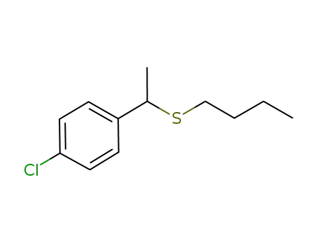 Molecular Structure of 1190071-13-6 (1-(1-butylthio)-1-(4-chlorophenyl)ethane)