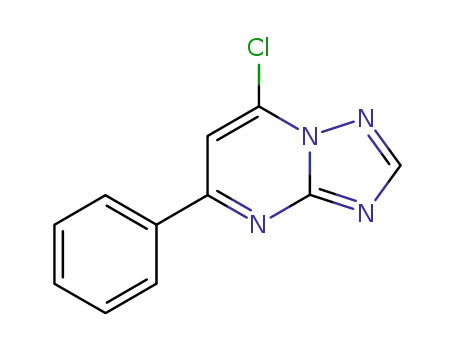 Molecular Structure of 28565-43-7 (7-chloro-5-phenyl[1,2,4]triazolo[1,5-a]pyrimidine)