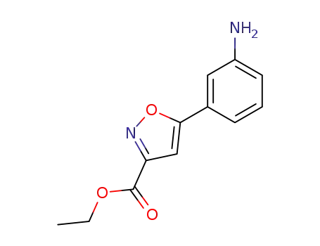 Molecular Structure of 745078-84-6 (5-(3-amino-phenyl)-isoxazole-3-carboxylic acid ethyl ester)