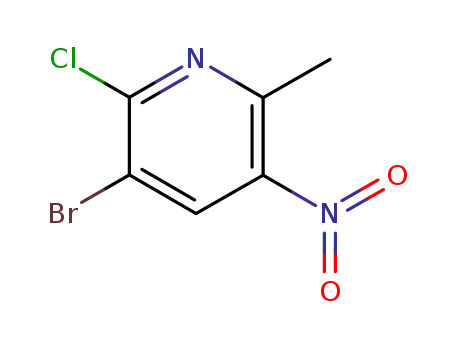 Molecular Structure of 856834-95-2 (3-BROMO-2-CHLORO-5-NITRO-6-PICOLINE)