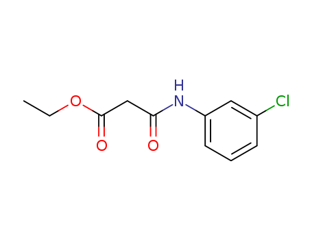 Molecular Structure of 15386-82-0 (Propanoic acid,3-[(3-chlorophenyl)amino]-3-oxo-, ethyl ester)