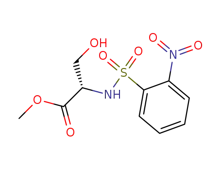 Molecular Structure of 198836-50-9 (N-(2-nitrobenzenesulfonyl)-L-serine methyl ester)