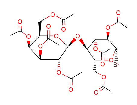 Molecular Structure of 70223-97-1 (2,3,4,6-tetra-O-acetyl-β-D-galactopyranosyl-(1->4)-2,3,6-tri-O-acetyl-β-D-glucopyranosyl bromide)