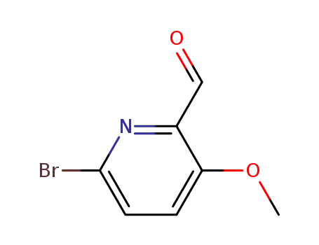 Molecular Structure of 945954-95-0 (6-Bromo-3-methoxypyridine-2-carboxaldehyde)