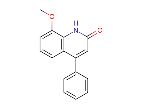 Molecular Structure of 70453-85-9 (8-methoxy-4-phenylquinolin-2(1H)-one)